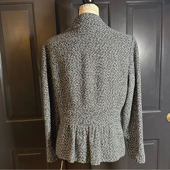 TALBOT'S Multi Color Tweed Big Button Blazer Jacket Sz 12 - Picture 4 of 9